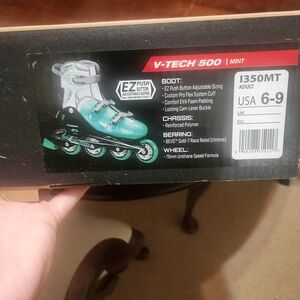 Roller Derby V-Tech 500 Mint Adjustable Inline Skates - Mint Green